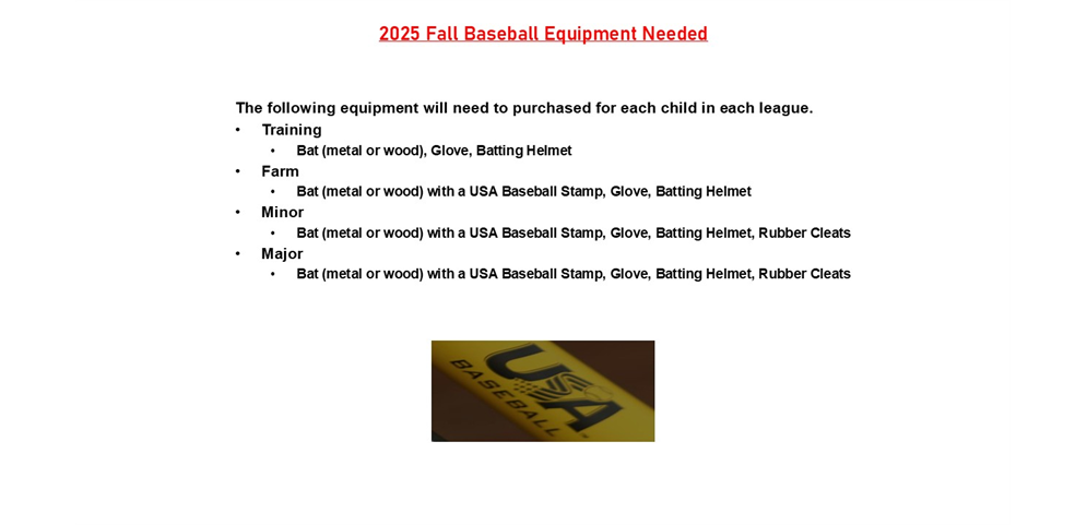 Equipment Needed