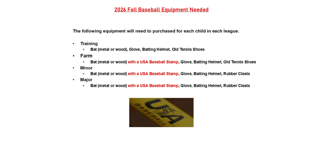 Equipment Needed